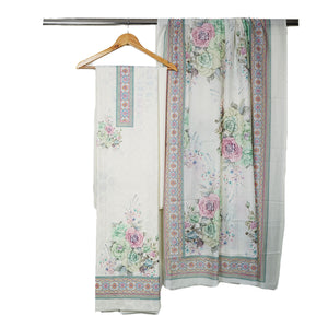 Mint Green Floral Cotton Voil Suit Set with Dupatta RT-30924 – image 2 of 2