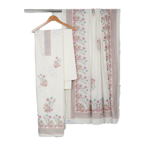 Dusty Pink Floral Cotton Voil Suit Set with Dupatta RT-30926 – image 2 of 2
