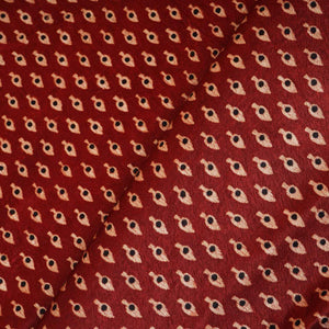 Red Floral Print Mashru Silk Fabric EEG-28310 - TradeUNO