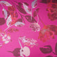 Magenta Pink floral print Modal Silk Fabric MTFG-31079
