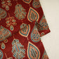 Red Floral Print Mashru Silk Fabric EEG-28311