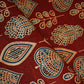 Red Floral Print Mashru Silk Fabric EEG-28311