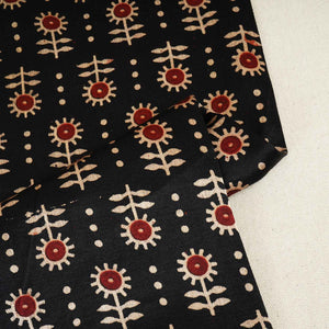 Black Floral Print Mashru Silk Fabric EEG-28314 - TradeUNO