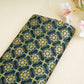 Teal Blue Floral Print Mashru Silk Fabric EEG-28315