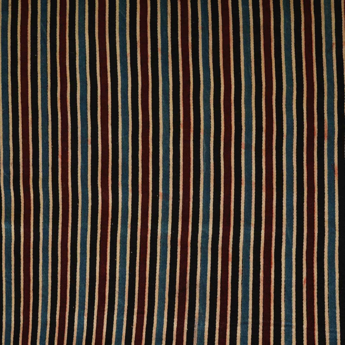 Black With Multicolour Strips Mashru Silk Fabric EEG-28317