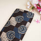 Black Floral Print Mashru Silk Fabric EEG-28319