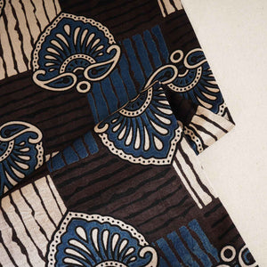 Black Floral Print Mashru Silk Fabric EEG-28319 - TradeUNO