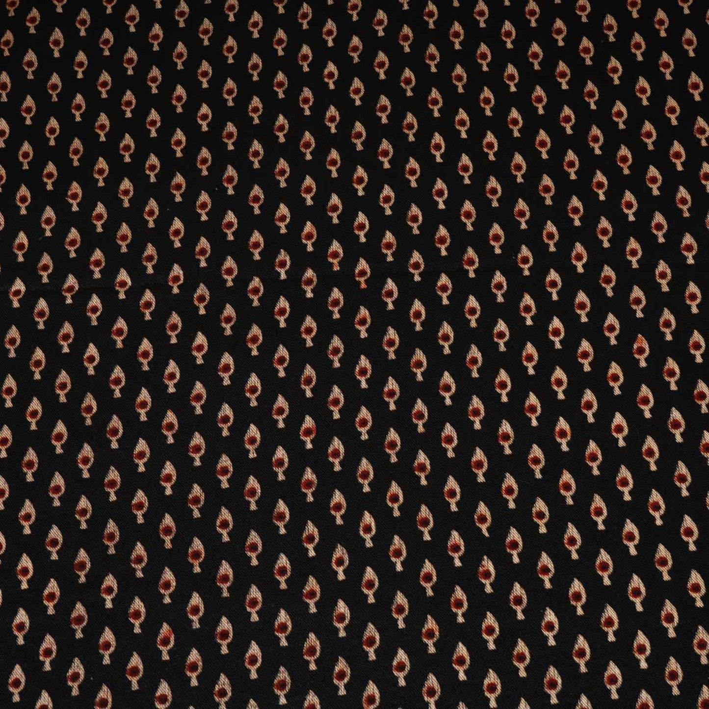 Black Floral Print Mashru Silk Fabric EEG-28320 - TradeUNO