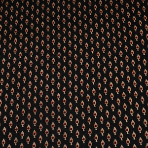 Black Floral Print Mashru Silk Fabric EEG-28320 - TradeUNO