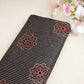 Black Abstract Strips Print Mashru Silk Fabric EEG-28322