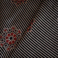 Black Abstract Strips Print Mashru Silk Fabric EEG-28322