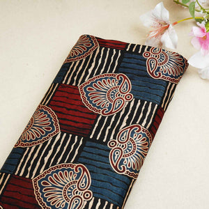 Black Floral Print Mashru Silk Fabric EEG-28324 - TradeUNO