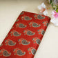 Red Floral Print Mashru Silk Fabric EEG-28326