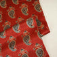 Red Floral Print Mashru Silk Fabric EEG-28326