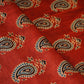 Red Floral Print Mashru Silk Fabric EEG-28326