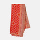Red Bandhani Jacquard 60*60 Georgette Dupatta TF-32693