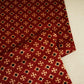 Red Floral Print Mashru Silk Fabric EEG-28328