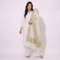 Off White Dyeable Buti Pure Katan Silk Dupatta UF-32905