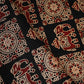 Black Ajrakh Print Mashru Silk Fabric EEG-28334