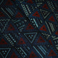 Teal Blue With Multicolour Geometrical Print Mashru Silk Fabric EEG-28336