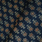 Teal Blue Floral Print Mashru Silk Fabric EEG-28337