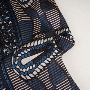 Black Ajrakh Print Mashru Silk Fabric EEG-28338 - TradeUNO