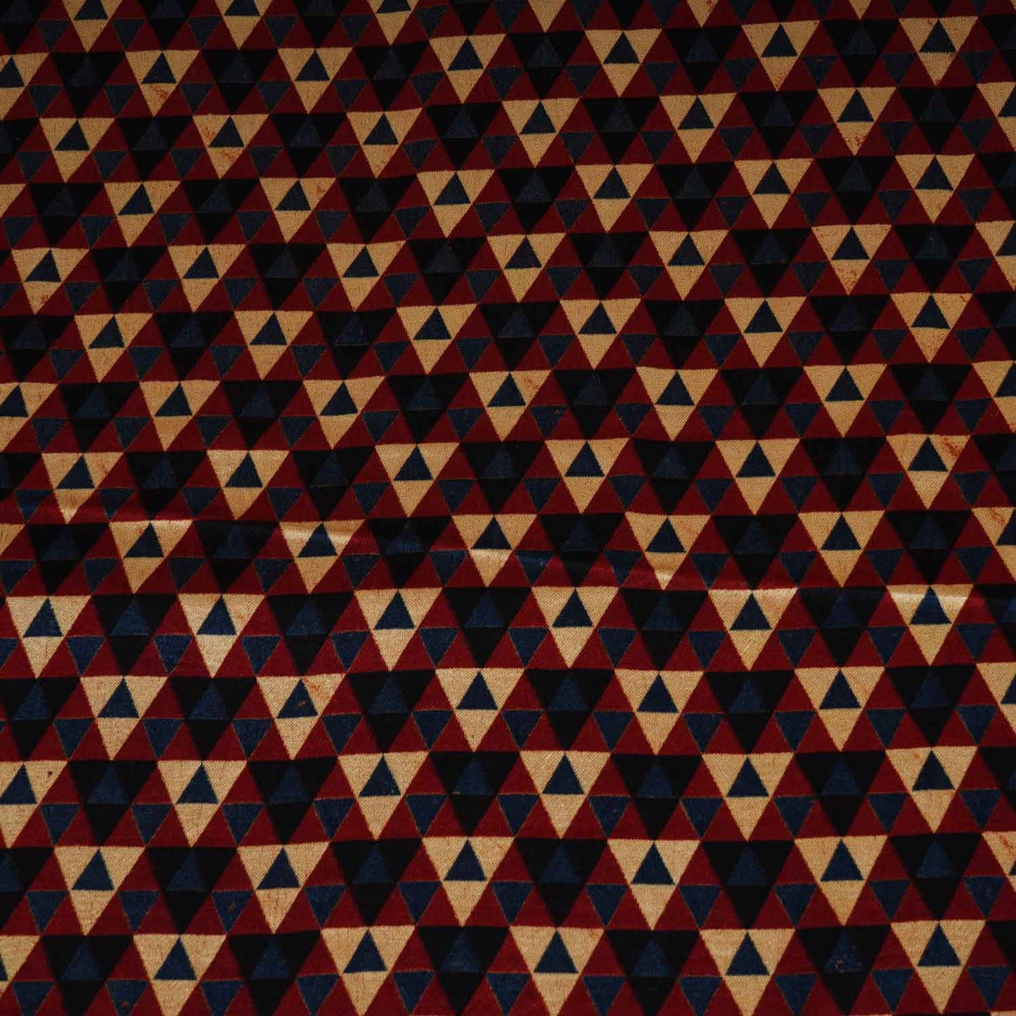 Red With Multicolour Geometrical Print Mashru Silk Fabric EEG-28339