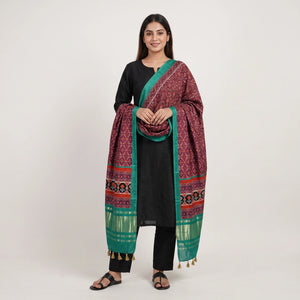 Purple Patola Print Gajji Silk Dupatta GT-34117