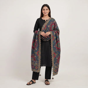 Yellow Position Multicolor Zari Embroidery Pure Chinon Dupatta GT-34138