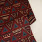 Red Geometrical Print Mashru Silk Fabric EEG-28343