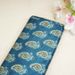 Teal Blue Floral Print Mashru Silk Fabric EEG-28350