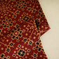 Red Ajrakh Print Mashru Silk Fabric EEG-28354
