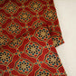 Red Floral Print Mashru Silk Fabric EEG-28356