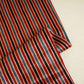 Red With Multicolour Strips Mashru Silk Fabric EEG-28357