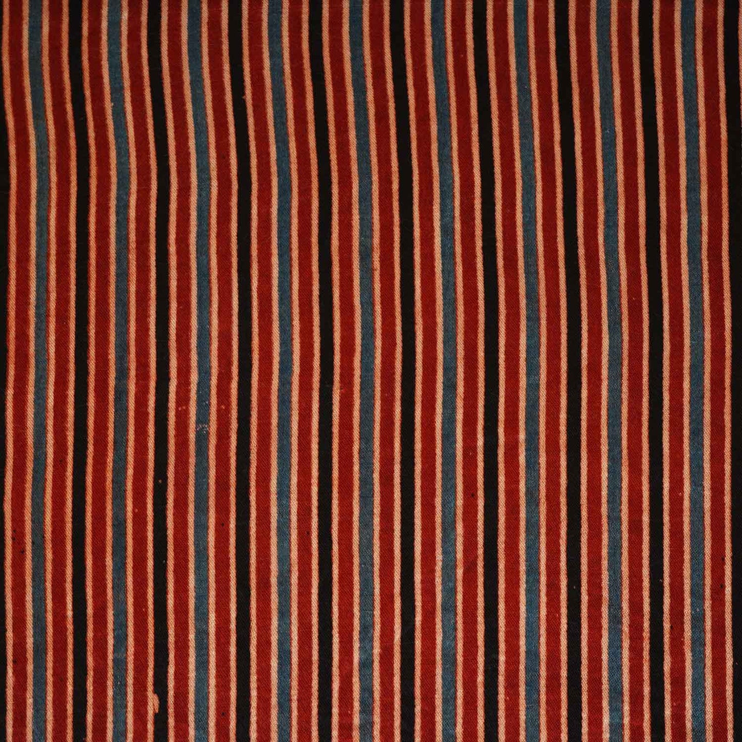 Red With Multicolour Strips Mashru Silk Fabric EEG-28357