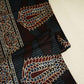 Black Ajrakh Print Mashru Silk Fabric EEG-28360