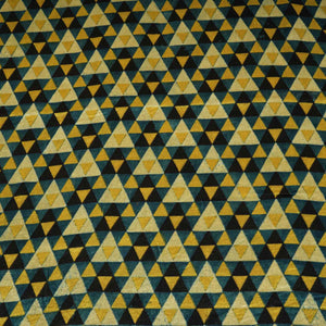 Beige Geometrical Print Mashru Silk Fabric EEG-28363 - TradeUNO