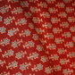 Red Floral Print Mashru Silk Fabric EEG-28365