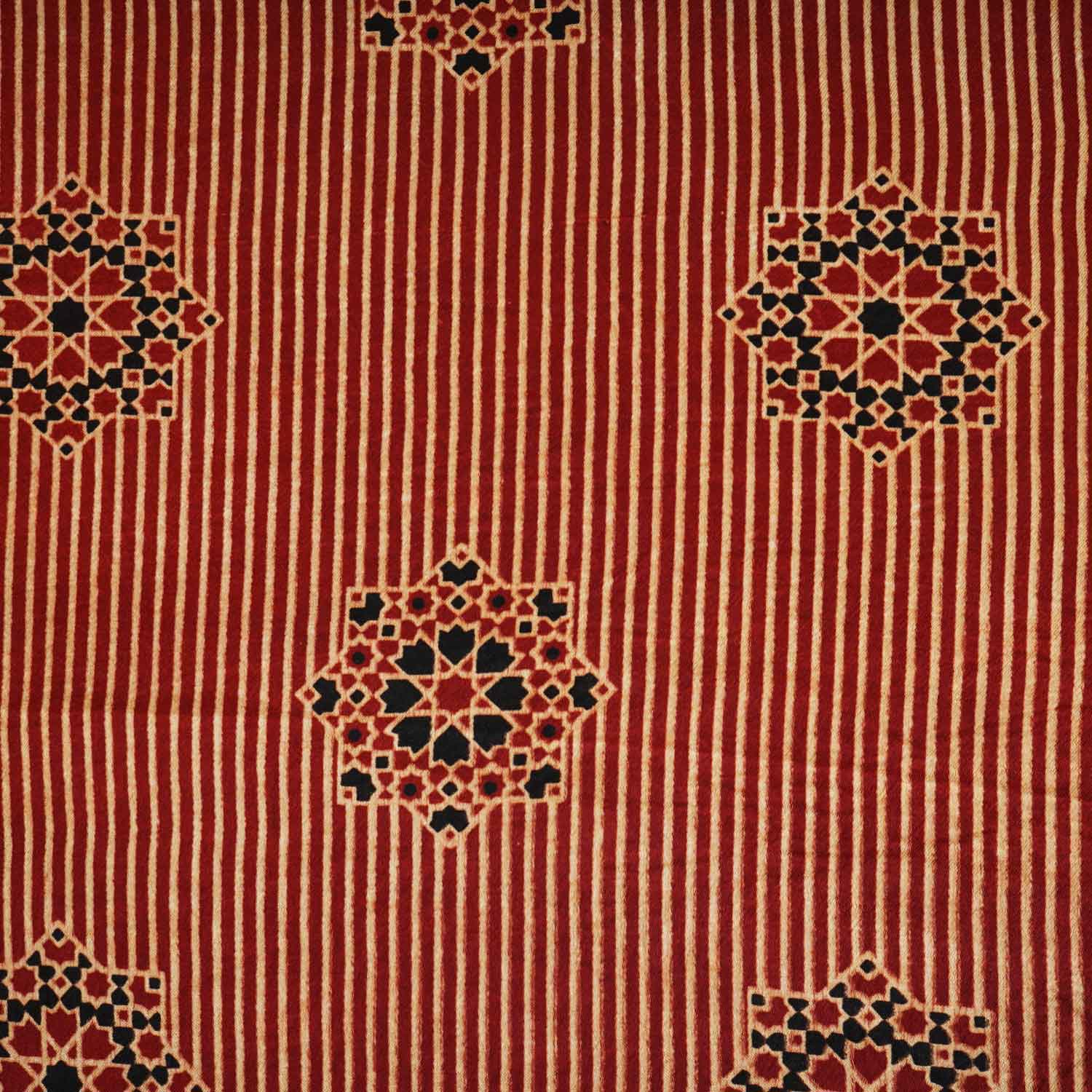 Red Floral Print Mashru Silk Fabric EEG-28370 - TradeUNO