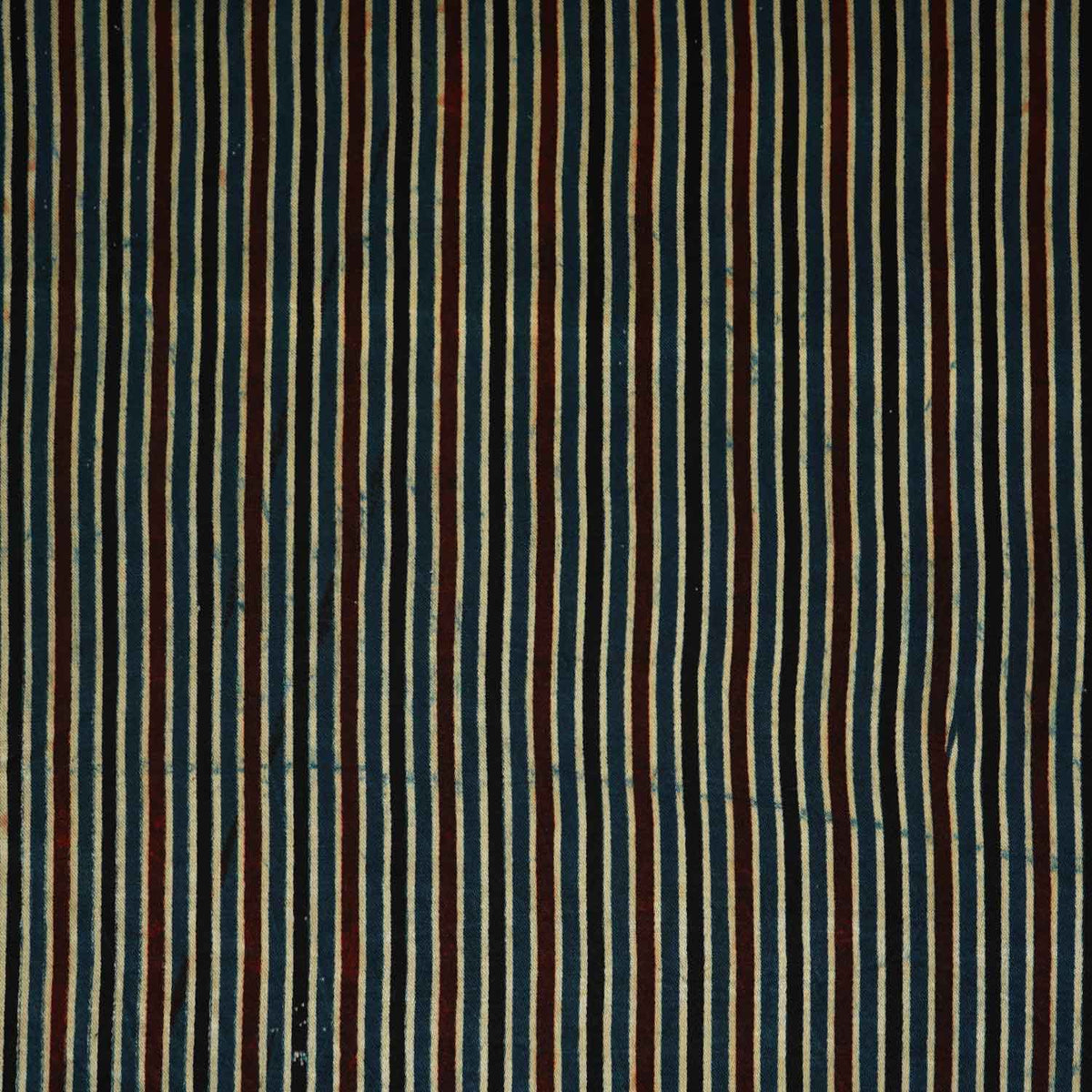 Teal Blue With Multicolour Strips Mashru Silk Fabric EEG-28372 - TradeUNO