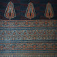 Teal Blue Ajrakh Print Mashru Silk Fabric EEG-28374