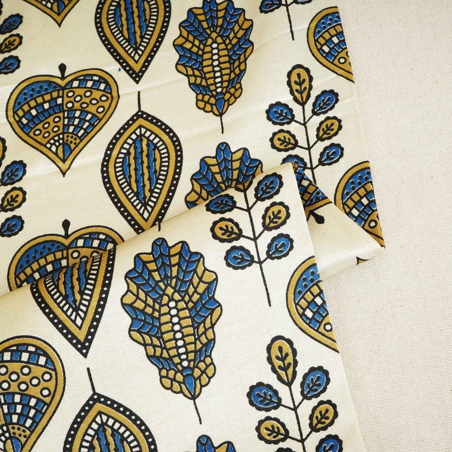 Cream Floral Print Mashru Silk Fabric EEG-28375