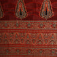 Red Ajrakh Print Mashru Silk Fabric EEG-28377