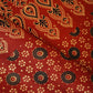 Red Ajrakh Print Mashru Silk Fabric EEG-28380