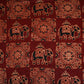 Red Ajrakh Print Mashru Silk Fabric EEG-28381