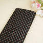 Black Floral Print Mashru Silk Fabric EEG-28383