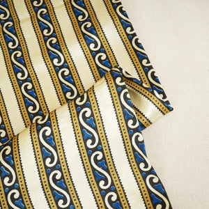Cream Ajrakh Print Mashru Silk Fabric EEG-28387 - TradeUNO