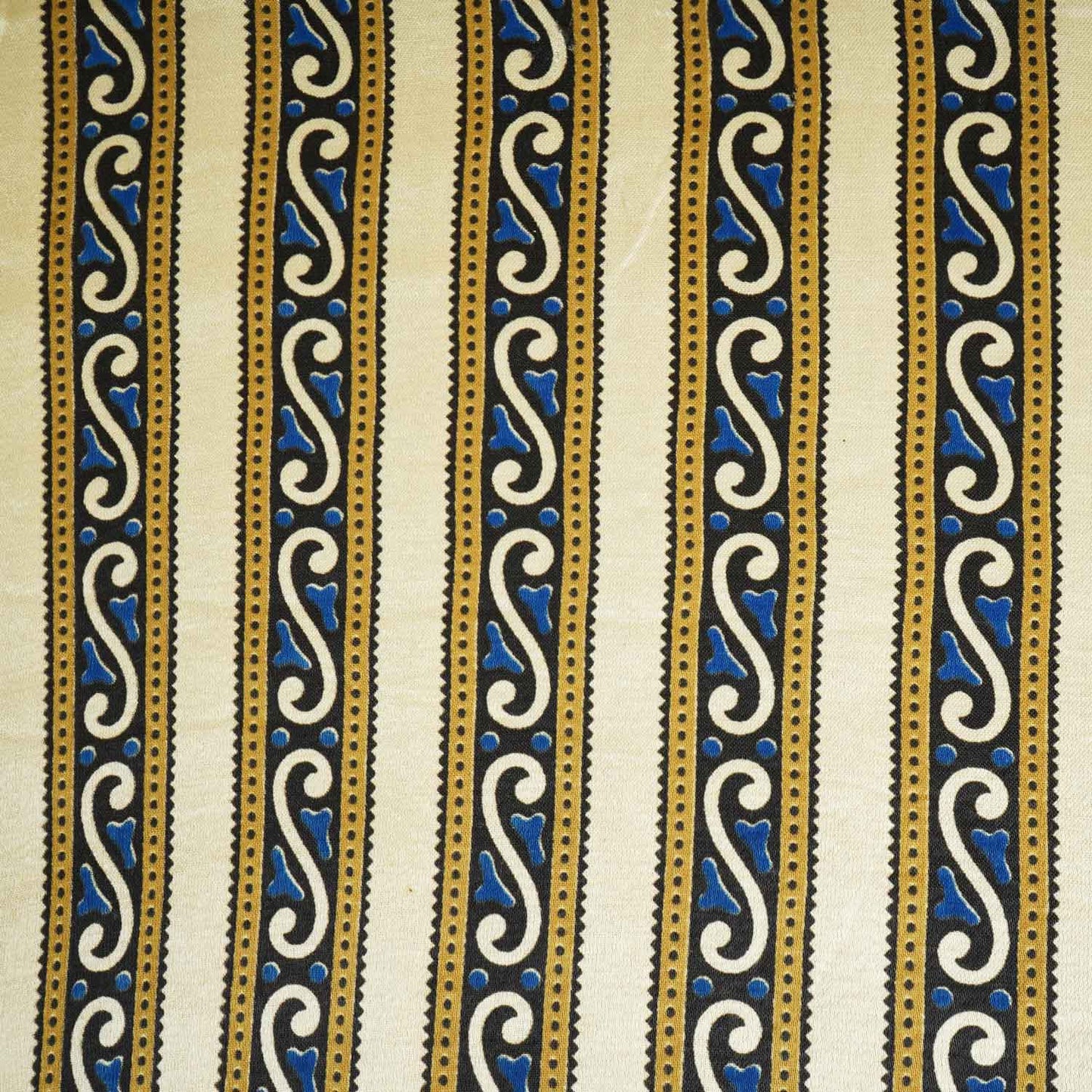 Cream Ajrakh Print Mashru Silk Fabric EEG-28387 - TradeUNO