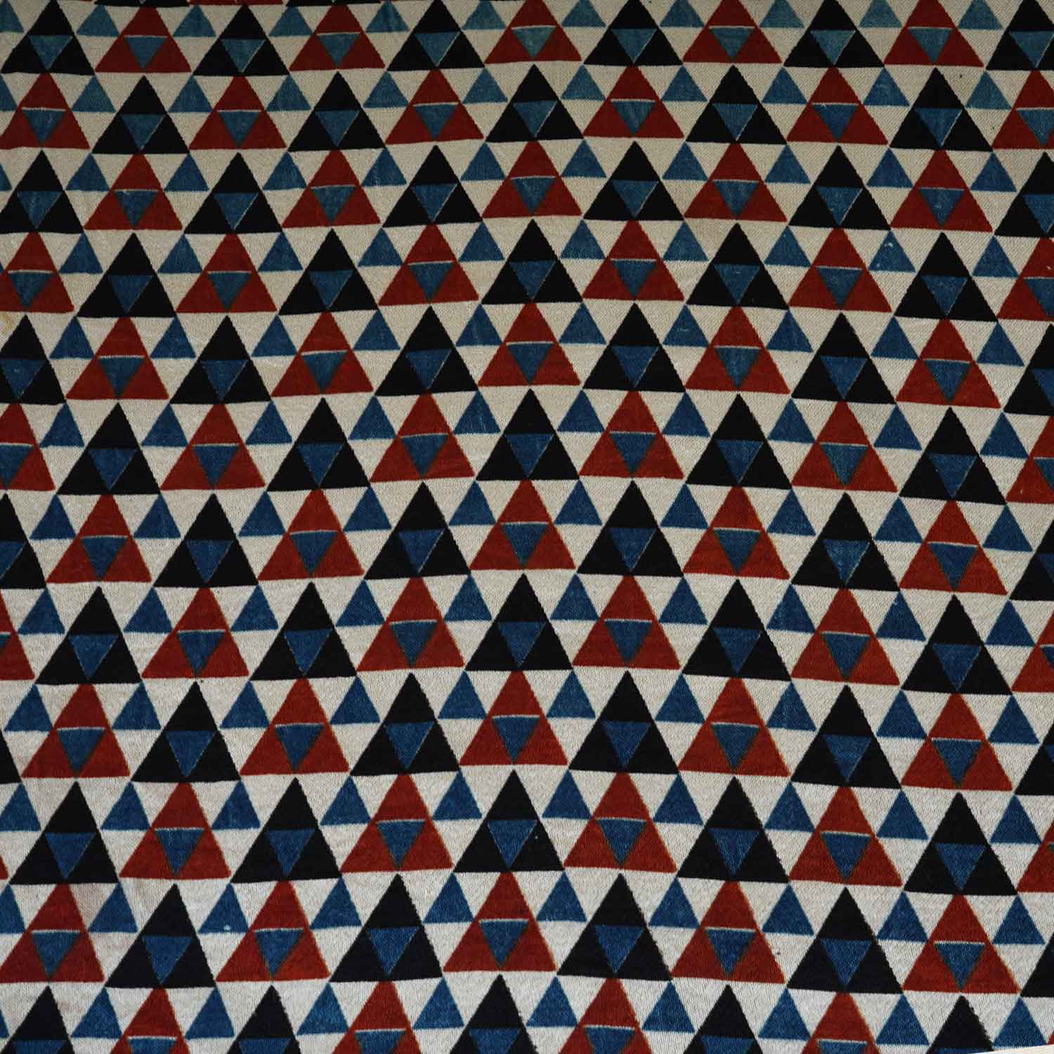 Cream Geometrical Print Mashru Silk Fabric EEG-28391 - TradeUNO