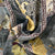 Dark Grey Mughal Print Crepe Fabric